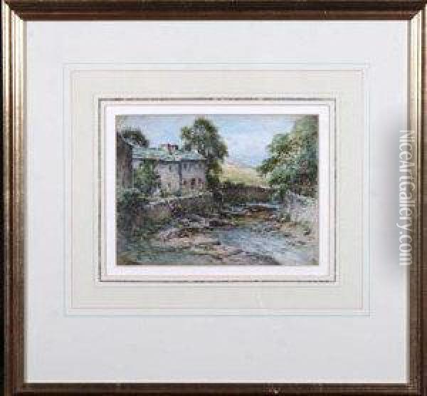 At Hawes, Wensleydale, Yorkshire Oil Painting - Harry James Sticks