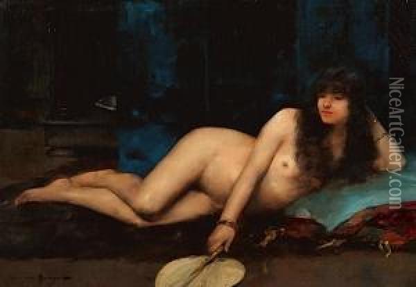 Odalisque Oil Painting - Maurice Bompard