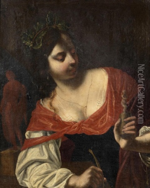 An Allegory Of Sculpture Oil Painting - Cesare Dandini