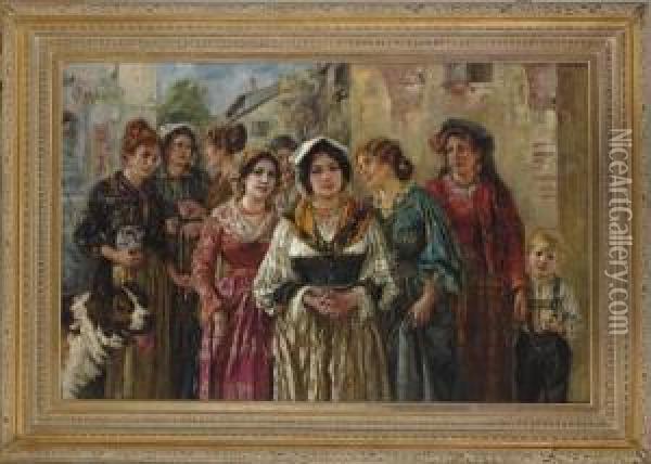 The Young Bride Oil Painting - Marie Philips Weber