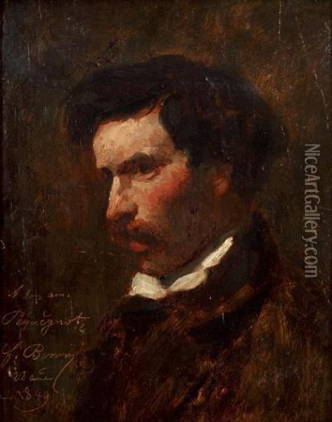 Portrait D'auguste Pequegnot (1819 1879) Oil Painting - Francois Bonvin