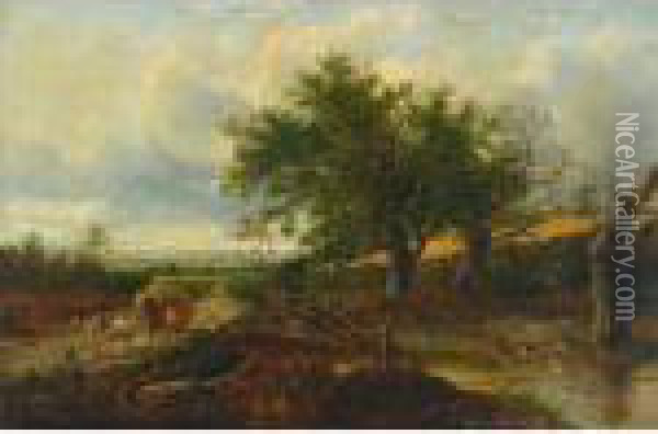 The Hay Harvest Wagon Oil Painting - Joseph Thors