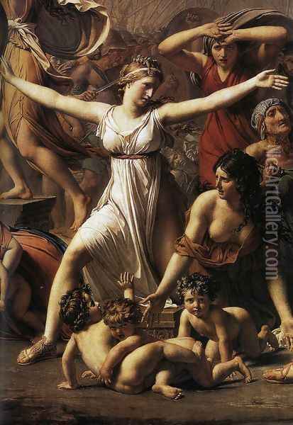 The Intervention of the Sabine Women (detail 1) 1799 Oil Painting - Jacques Louis David