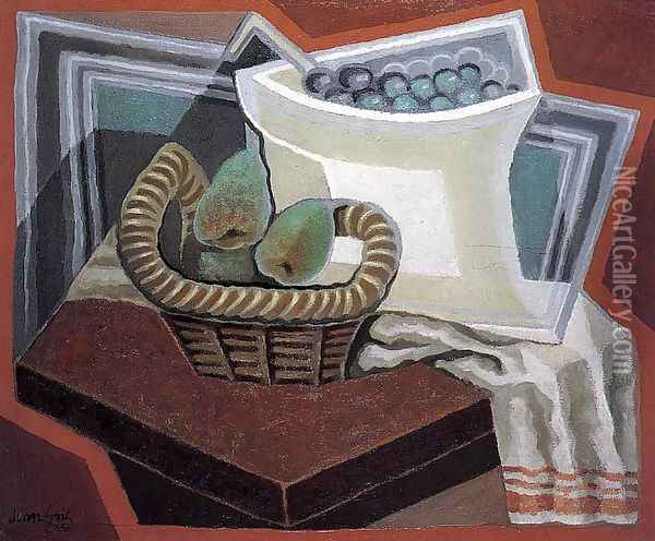 The Basket of Pears Oil Painting - Juan Gris