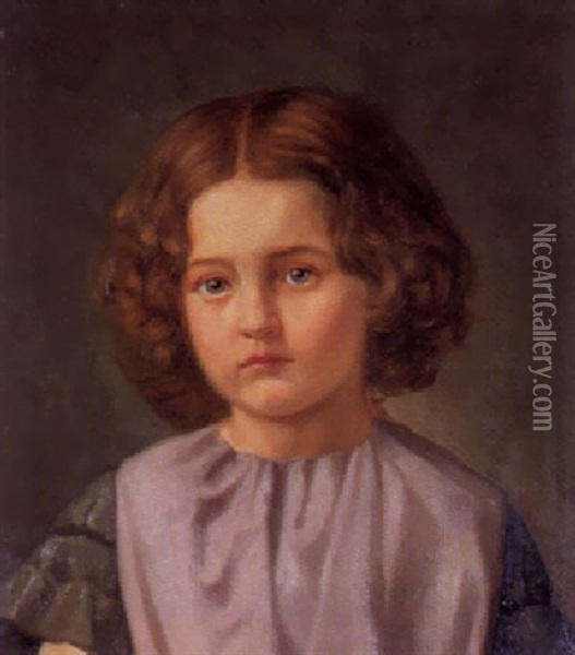 Portrait Maria Becker, Tochter Des Malers Und Kunstschriftstellers Hermann Becker Oil Painting - Wilhelm Maria Hubertus Leibl