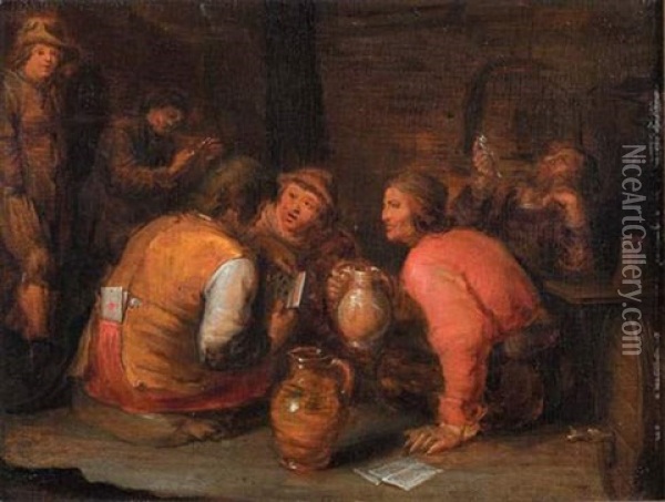Le Tricheur Oil Painting - Egbert van Heemskerck the Elder
