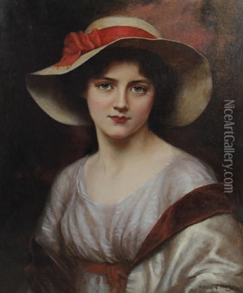 Portrait Of A Young Lady Oil Painting - Abbey Altson