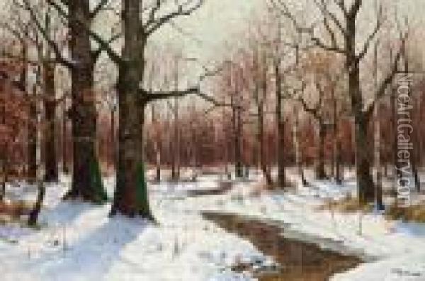 Winterwald Oil Painting - Walter Moras
