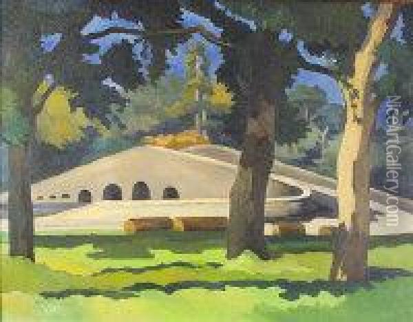 Bridge, Co. Cork Oil Painting - Mainie Harriet Jellett
