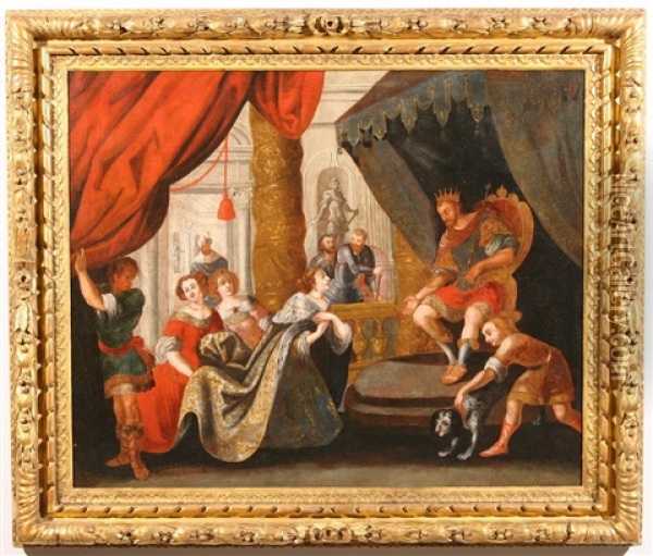 Beseeching The King Oil Painting - Frans Francken III