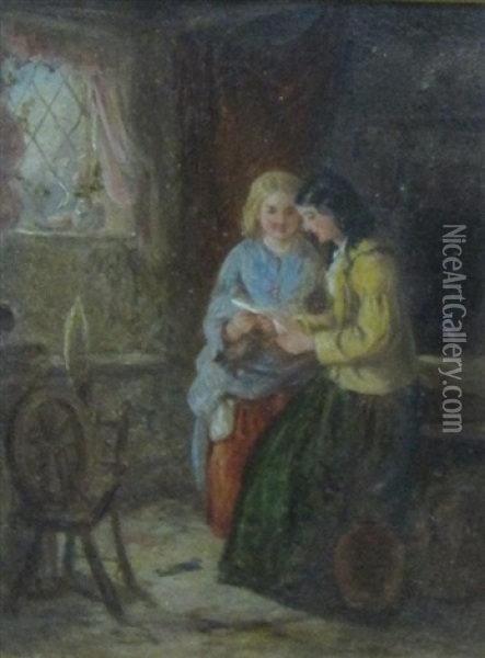 The Love Letter Oil Painting - Frederick Daniel Hardy