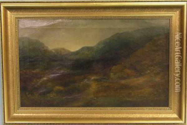 Hutte In Bergiger Landschaft Oil Painting - Edith Nevil