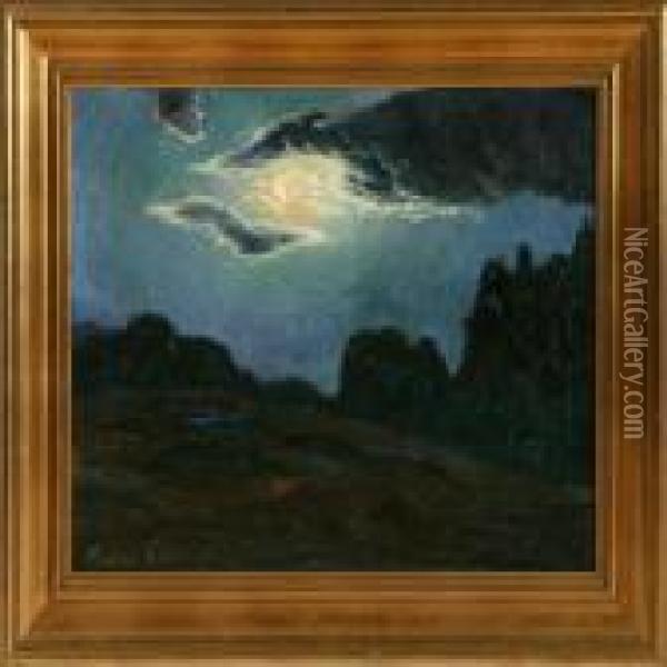 Evening Sky Oil Painting - William Gislander
