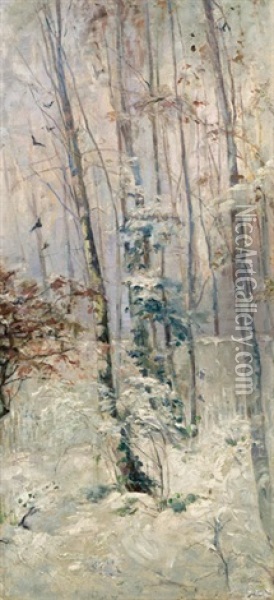 Winterwald Oil Painting - Ernst Stoehr