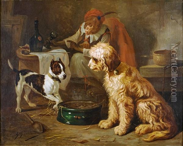 A Meal In The Tavern Oil Painting - Zacharias Noterman
