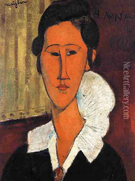 Anna (Hanka) Zborowska Oil Painting - Amedeo Modigliani
