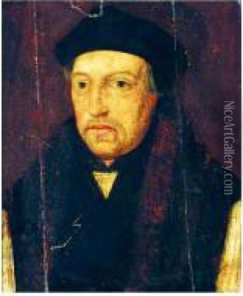 Portrait Of Thomas Cranmer Oil Painting - Hans Holbein the Younger