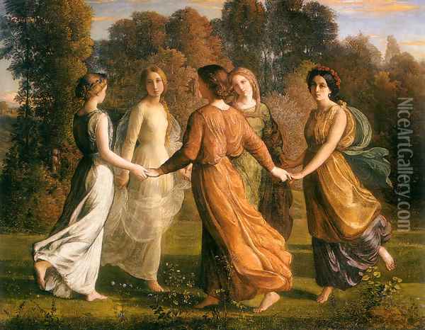 The Poem of the Soul Rays of the Sun Oil Painting - Louis Janmot
