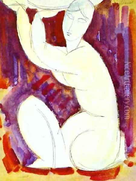 Caryatid I Oil Painting - Amedeo Modigliani