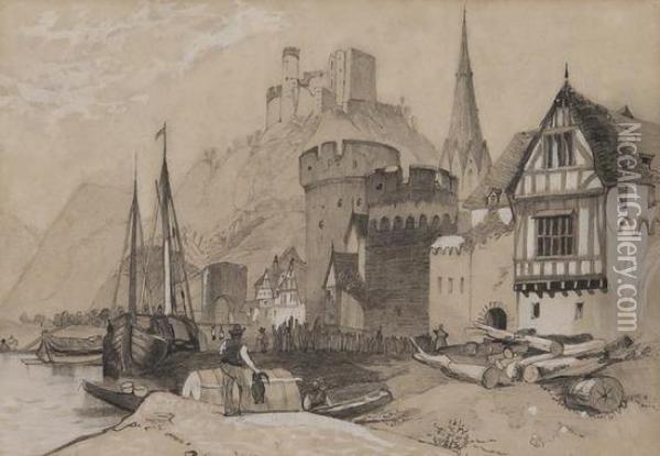 View Of A Castle Oil Painting - Samuel Prout