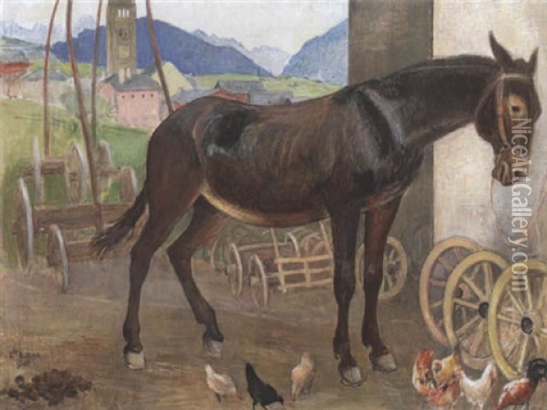 Le Mulet Oil Painting - Ernest Bieler