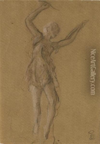 Une Danseuse, Les Bras Souleves Vers Le Haut Oil Painting - Jean-Baptiste Carpeaux