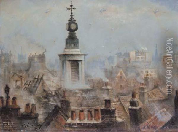 Theatres Of War Oil Painting - Christopher R. Wynne Nevinson
