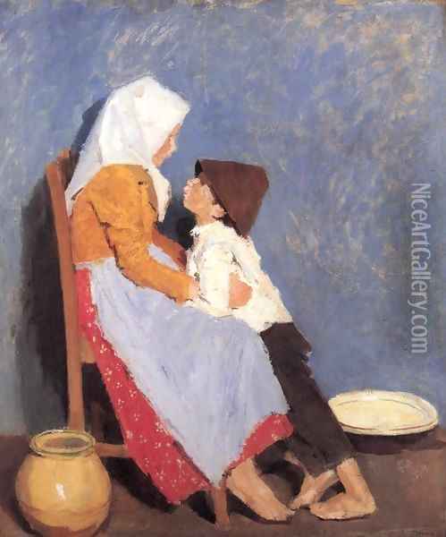 Brother and Sister 1906 Oil Painting - De Lorme and Ludolf De Jongh Anthonie