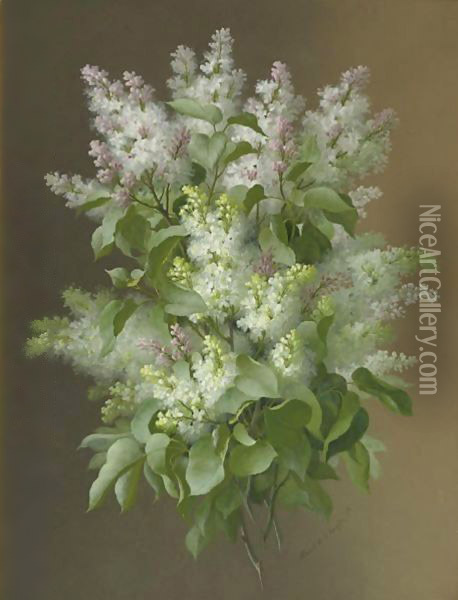 Lilacs 3 Oil Painting - Raoul Maucherat de Longpre