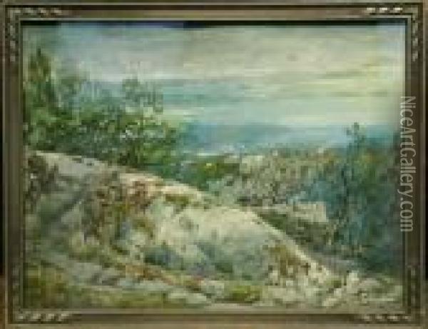 Wooded Overlook Oil Painting - William Louis Sonntag