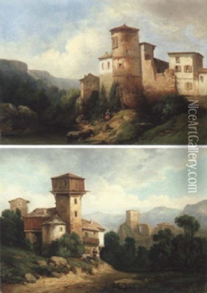Paysage D'italie Oil Painting - Horace-Antoine Fonville