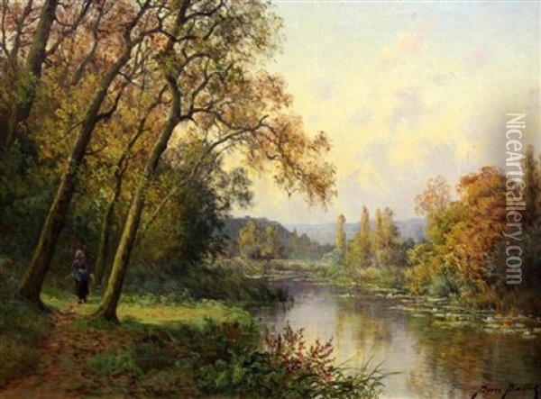 Bords De L'indre (automne) Oil Painting - Pierre-Ernest Ballue