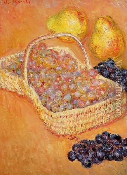 Basket Of Graphes Quinces And Pears Oil Painting - Claude Oscar Monet