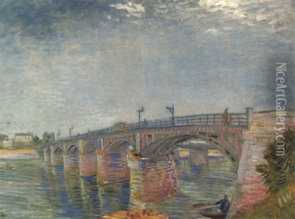 Bridge Across The Seine At Asnieres Oil Painting - Vincent Van Gogh