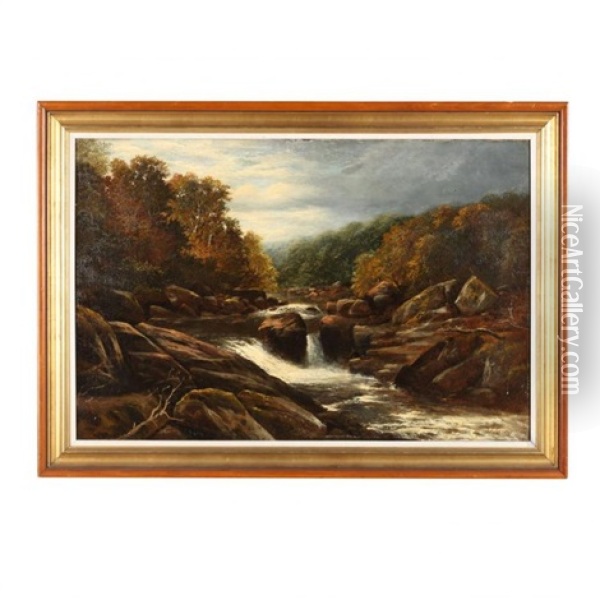 River Falls Oil Painting - Samuel Lancaster Gerry