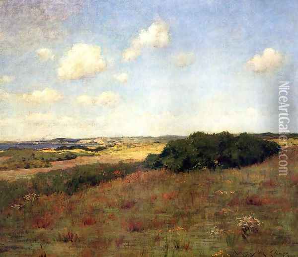 Sunlight and Shadow, Shinnecock Hills, c.1895 Oil Painting - William Merritt Chase