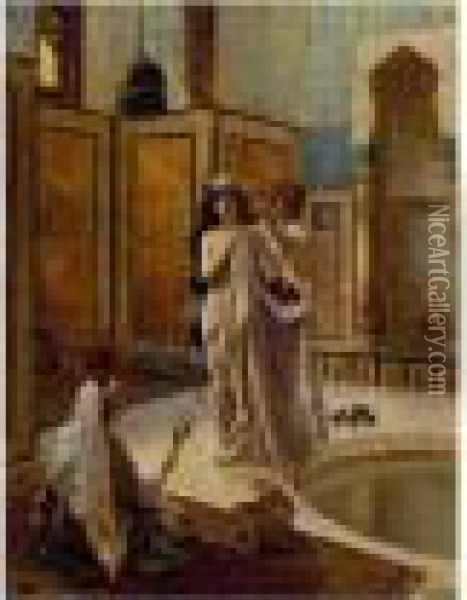 The Harem Bath Oil Painting - Rudolph Ernst