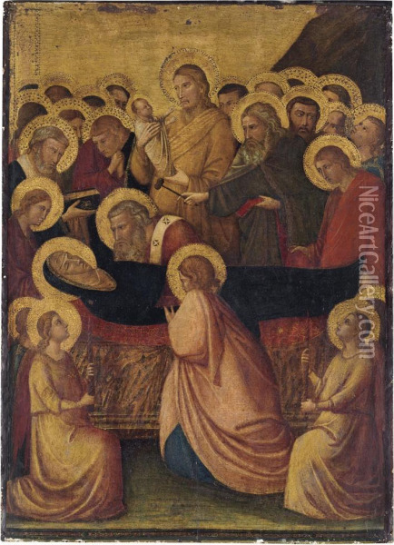 The Dormition Of The Virgin Oil Painting - Jacopo Del Casentino