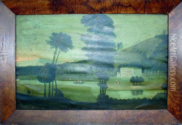Scene At Carlton House, 
Devon Oil Painting - William Hannan