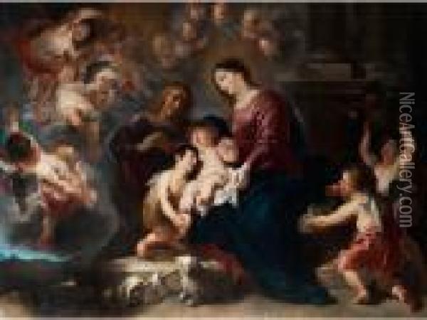Schuf Zahlreiche Altarbilder Fur Belgische Und Kolner Kirchen Oil Painting - Cornelis I Schut