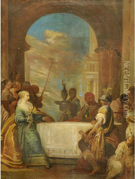 Festa Veneziana Oil Painting - Paolo Veronese (Caliari)