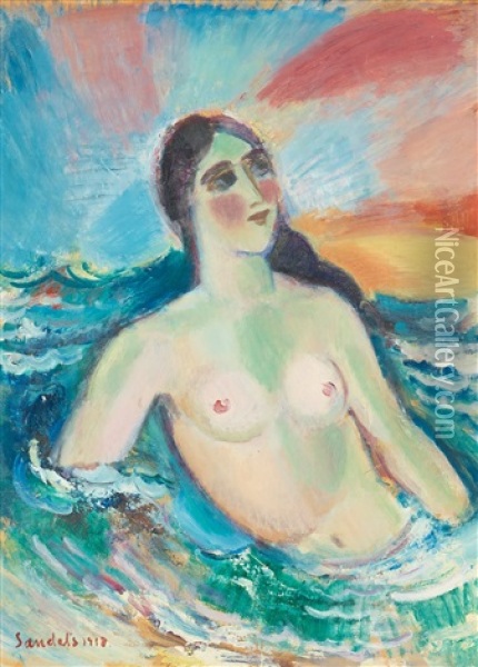 Sjojungfru (mermaid) Oil Painting - Goesta (Adrian G. Fabian) Sandels