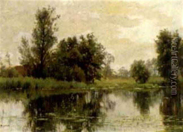 Teichlandschaft Oil Painting - Walter Moras