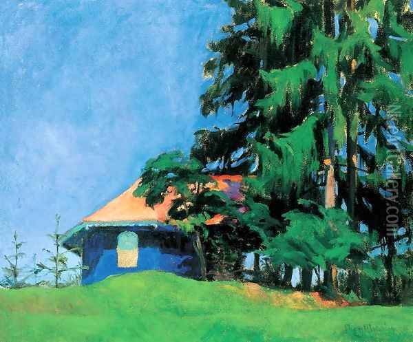 Garden House of Jozsef Bay 1911 Oil Painting - Gustave Surand