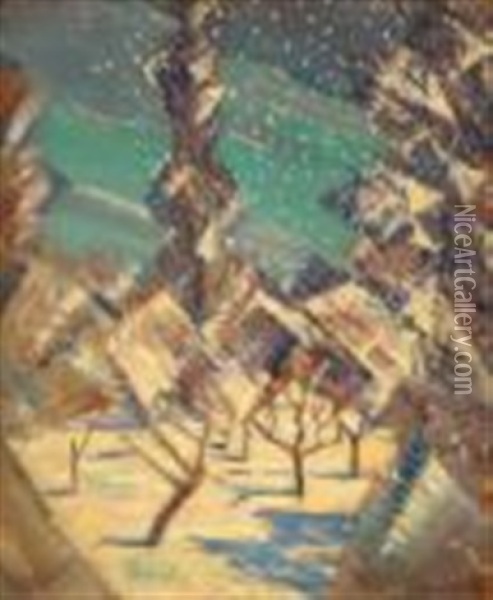 The Four Seasons Oil Painting - Christopher Richard Wynne Nevinson