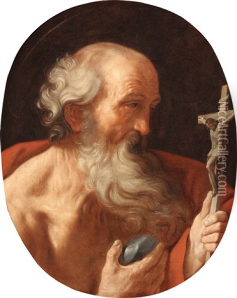 Der Heilige Hieronymus / San Girolamo Oil Painting - Simone Cantarini