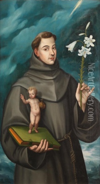 Saint Anthony Of Padua With The Christ Child Oil Painting -  El Greco