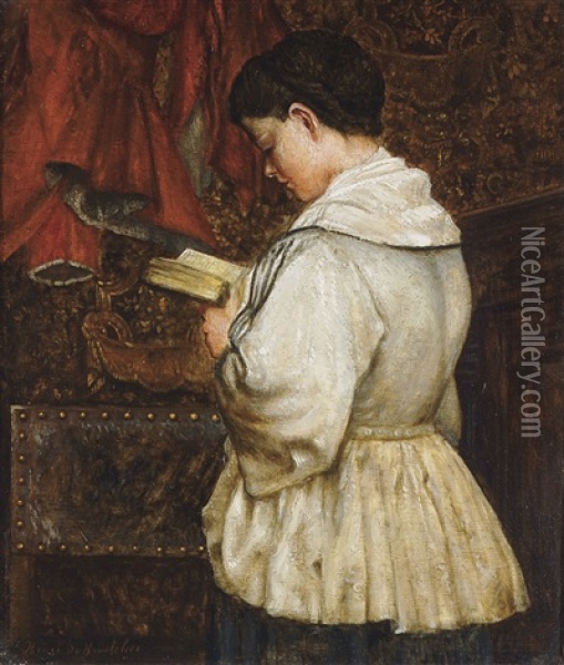 Liseuse Oil Painting - Henri de Braekeleer
