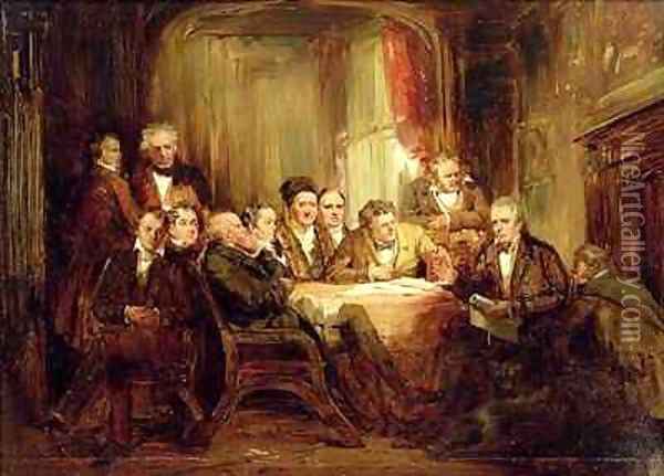 Sir Walter Scott and his Literary Friends at Abbotsford Oil Painting - Thomas Faed