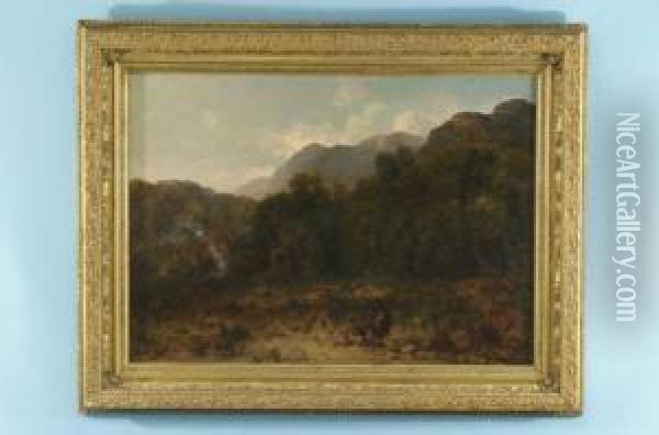 Mountainscape Oil Painting - Frederick Henry Henshaw